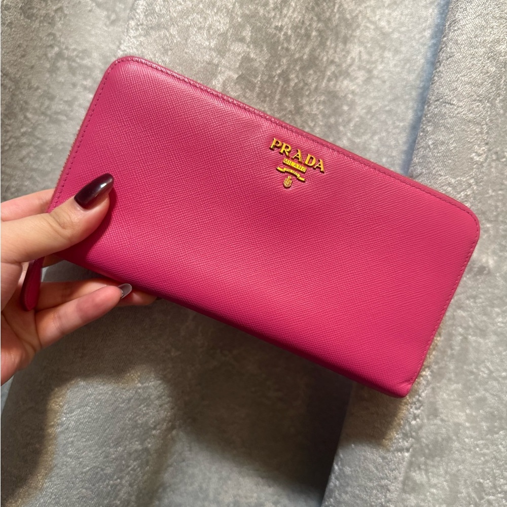 Prada Pink Zip Wallet